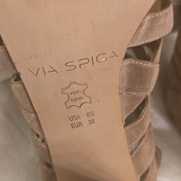 Via Spiga Brown Heeled Sandals with Slingback Strap - Picture 6 of 9